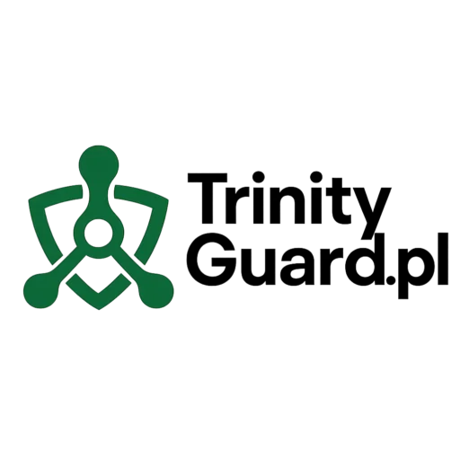 Trinity Guard Polska – logo systemu kontroli obchodów i monitoringu wartowników.